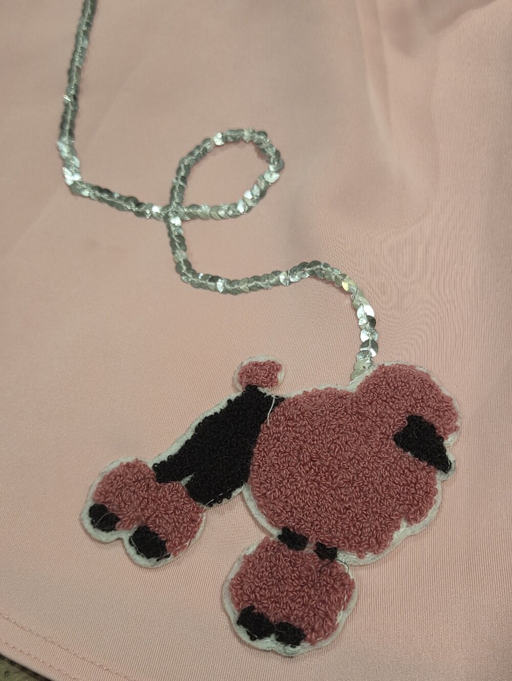 Pink Embroidered Poodle A-Line Skirt - Picture 2 of 5